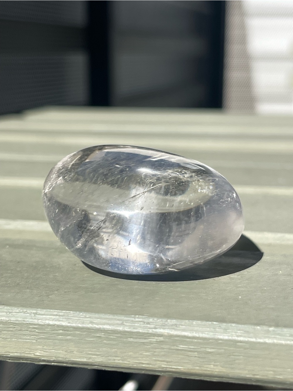 Clear Polished Quartz Palm Size Stone